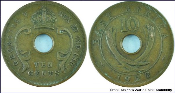East Africa10Cents-km19-1922