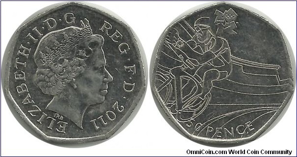 UKingdom 50 Pence 2011 - London 2012 Olympics-Cycling