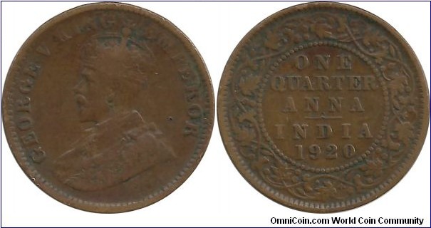 India-British ¼ Anna 1920(C)
