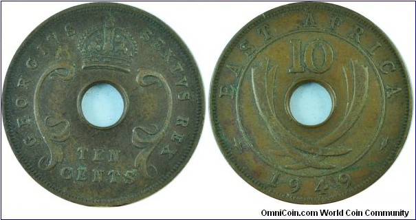 East Africa10Cents-km34-1949