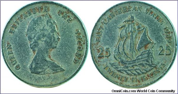 East Caribbean25Cents-km14-1989