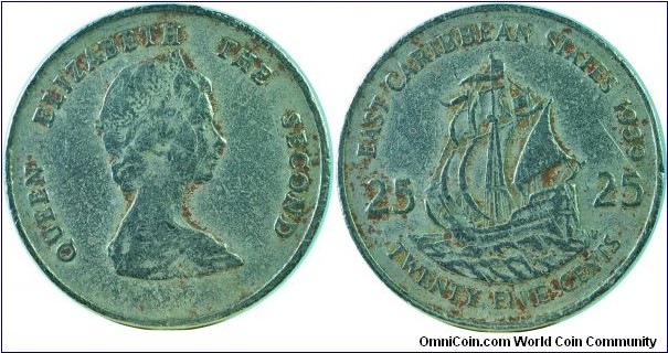 East Caribbean25Cents-km14-1989