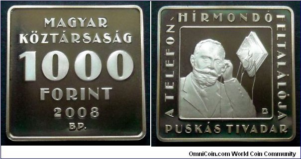 Hungary 1000 forint.
2008, 115th Anniversary of the 