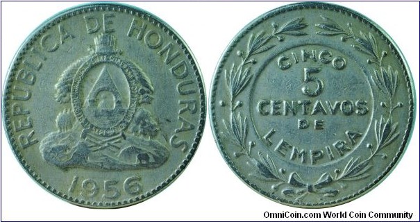 Honduras5Centavos-km72.1-1956