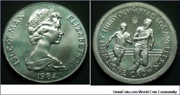 Isle of Man 1 crown.
1984, XXIII Olympiad - Los Angeles 1984.