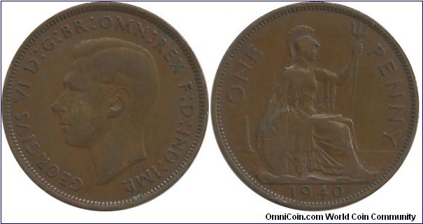 Great Britain 1 Penny 1940