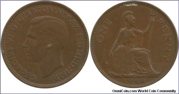 Great Britain 1 Penny 1948