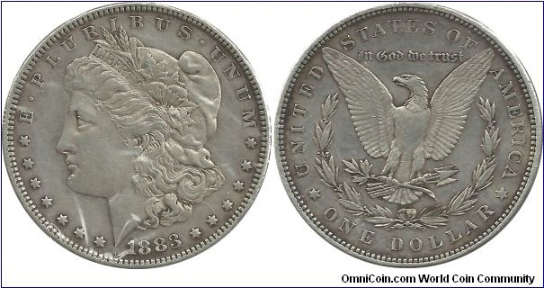 USA 1 Morgan Dollar 1883