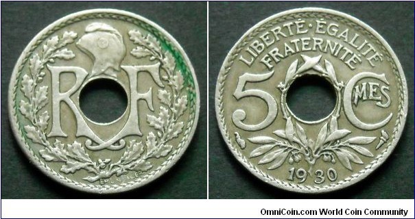 France 5 centimes.
1930