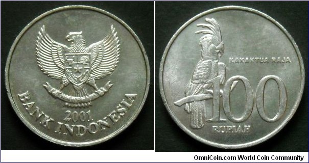 Indonesia 100 rupiah.
2001