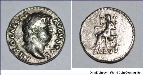 Nero Caesar Augustus
Nero Denarius 54-68 A.D.