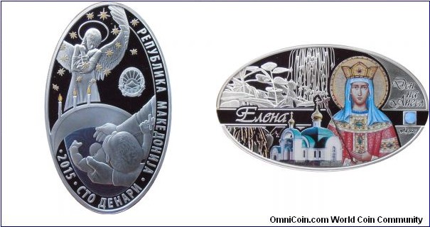 100 Denars - Angel's day - Elena - 28.28 g 0.925 silver Proof - mintage 5,000