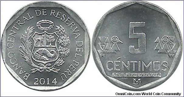 Peru 5 Centimos 2014