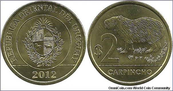 Uruguay 2 Pesos Uruguayos 2012
