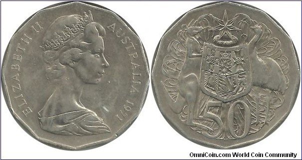 Australia 50 Cents 1971