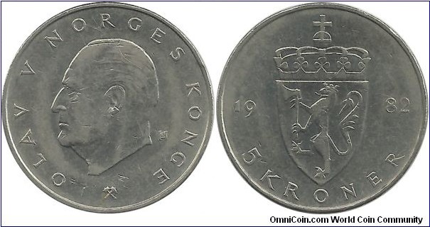 Norway 5 Kroner 1982