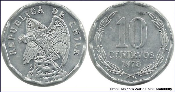 Chile 10 Centavos 1978