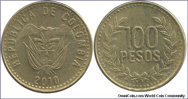 Colombia 100 Pesos 2010