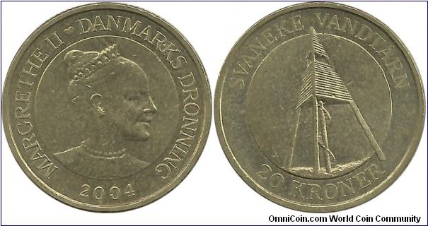 Denmark 20 Kroner 2004-Svaneke Water Tower