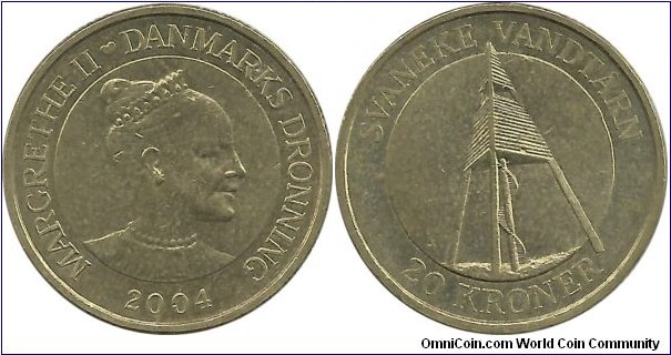 Denmark 20 Kroner 2004-Svaneke Water Tower