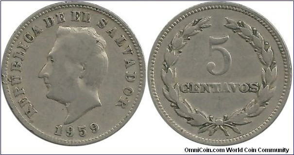 ElSalvador 5 Centavos 1959