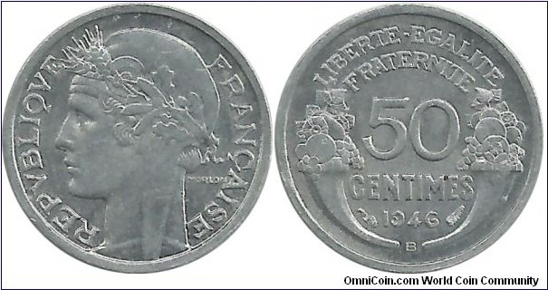 France 50 Centimes 1946B