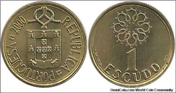 Portugal 1 Escudo 2000