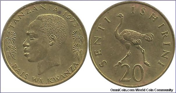 Tanzania 20 Senti 1973