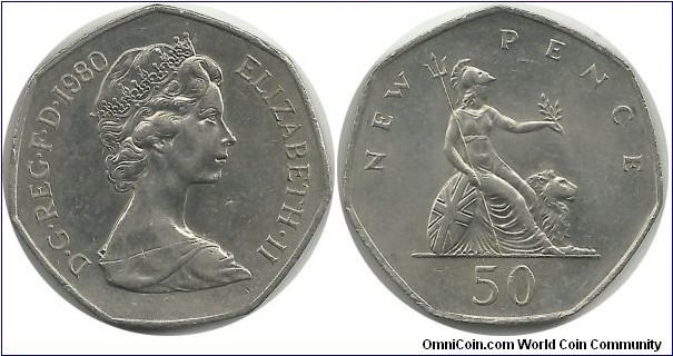 UKingdom 50 New Pence 1980