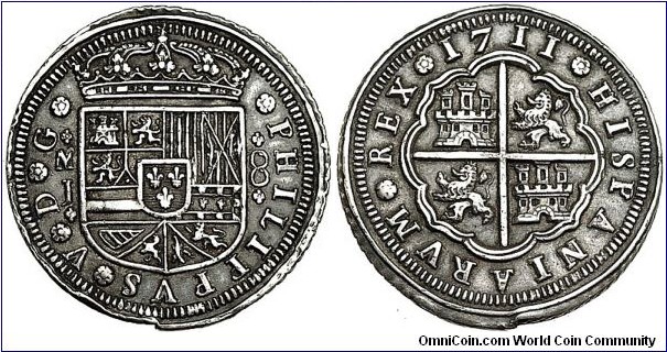 Spain, Bourbon, Philip V, 8 Reales. Madrid mint.