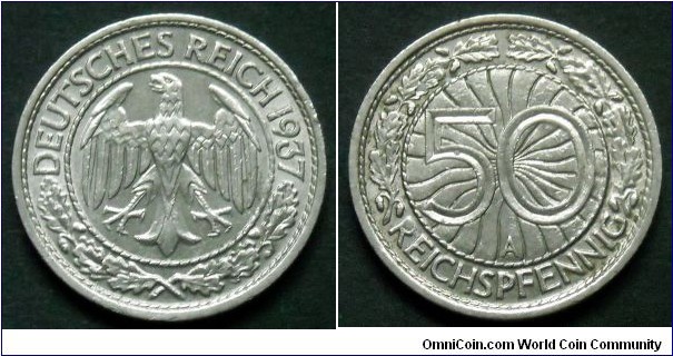 Germany (Third Reich) 50 reichspfennig.
1937 (A)