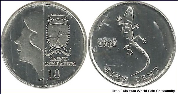 FantasyCoins-St Eustatius Island 10 Cents 2012