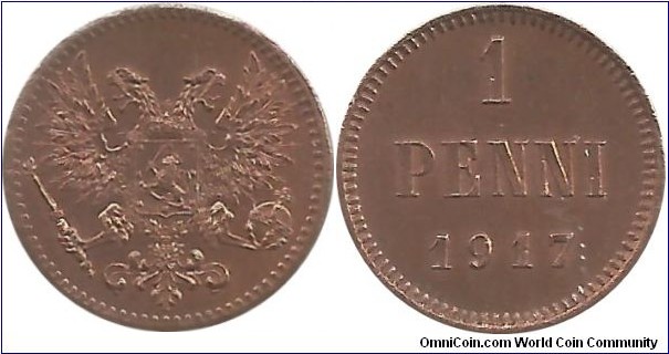 Finland 1 Penni 1917 (Kerenski Government)