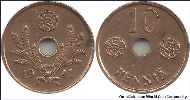 Finland 10 Penniä 1941