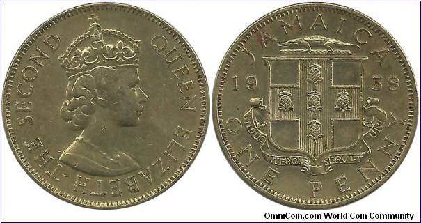 Jamaica 1 Penny 1958