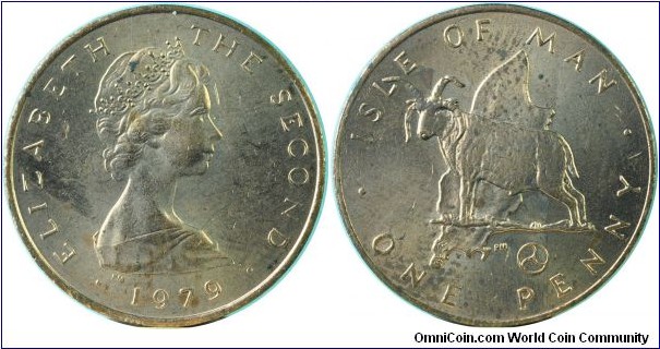 Isle of Man1Penny-LoaghtynSheep-km33 -1979