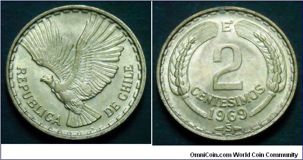 Chile 2 centesimos.
1969