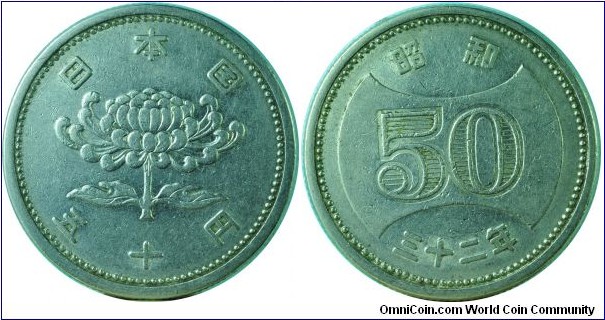 Japan50Yen-y75-(Showa32)1957