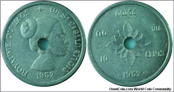 Laos10Cents-km4-1952