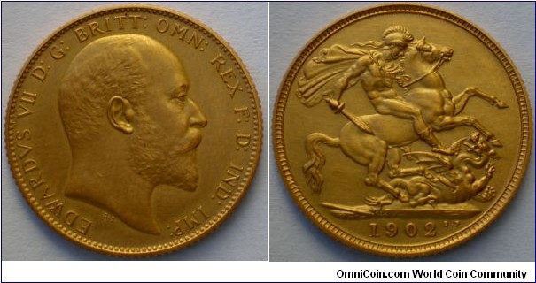 1902 Edward VII Matt Proof Sovereign