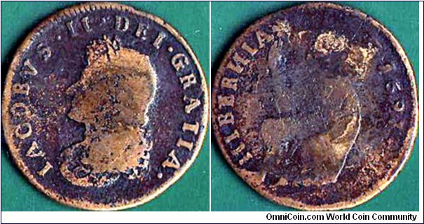 Ireland 1691 1/2 Penny.

Siege of Limerick 'Gun Money' coinage.
