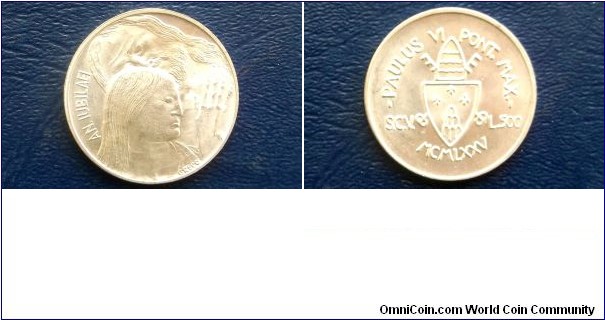 .835 SILVER 1975 VATICAN 500 LIRE KM# 131 HOLY YEAR FORGIVNESS CHOICE BU #MSB 35