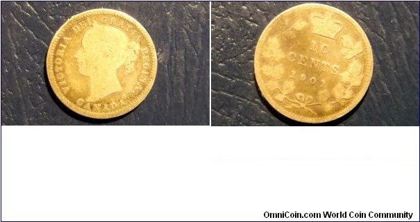 .925 Silver 1901 Canada 10 Cents Quarter KM#3 Victoria Nice Toned Circ Coin Go Here:

http://stores.ebay.com/Mt-Hood-Coins