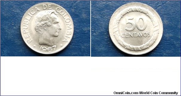 1967 Colombia 50 Centavos KM# 228 Santander Head Choice BU Go Here:

http://stores.ebay.com/Mt-Hood-Coins