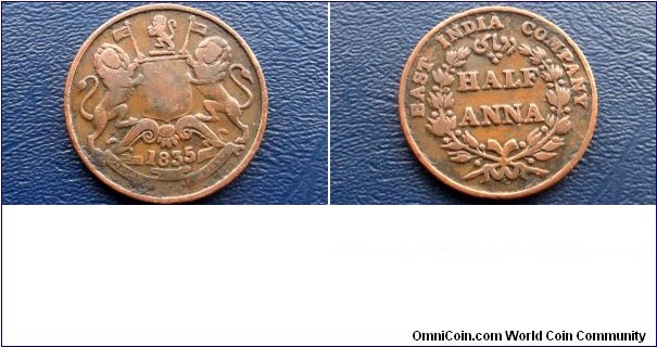 1835 India-British 1/2 Anna KM#447.1 1st Year Nice Grade Circ Big Copper Go Here:

http://stores.ebay.com/Mt-Hood-Coins