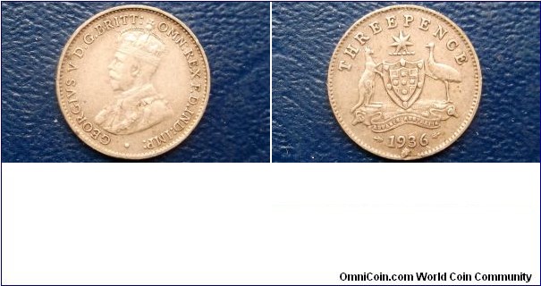 1936 Australia 3 Pence KM#24 Kangaroo & Emu Nice Original Toned Circ Go Here:

http://stores.ebay.com/Mt-Hood-Coins