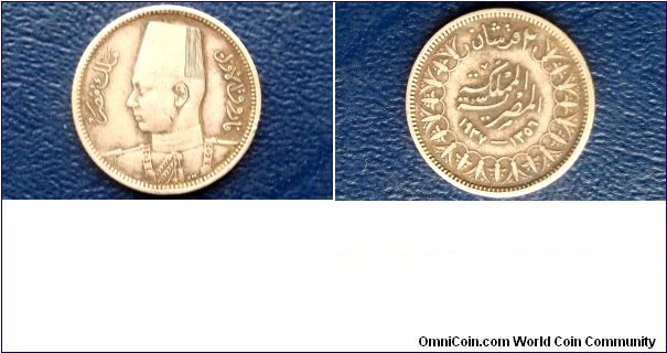 Silver 1356-1937 Egypt 2 Piastres Farouk KM# 365 Nice Toned Circulated Go Here:

http://stores.ebay.com/Mt-Hood-Coins