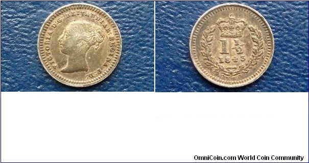.925 Silver 1843 Great Britain 1 1/2 Pence Penny Scarce Victoria Nice Circ Go Here:

http://stores.ebay.com/Mt-Hood-Coins