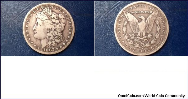 Sold !!! .900 Silver 1882-S Morgan Dollar Nice Grade Attractively Toned Circ Classic Go Here:

http://stores.ebay.com/Mt-Hood-Coins