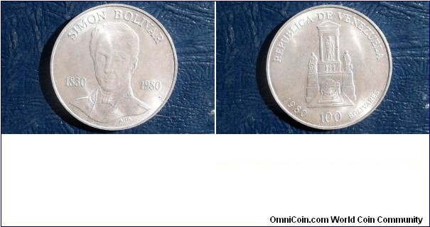 Sold !! Scarce .900 Silver 1980 Venezuela 100 Bolivares 150th Anniv Bolivar Death BU Go Here:

http://stores.ebay.com/Mt-Hood-Coins